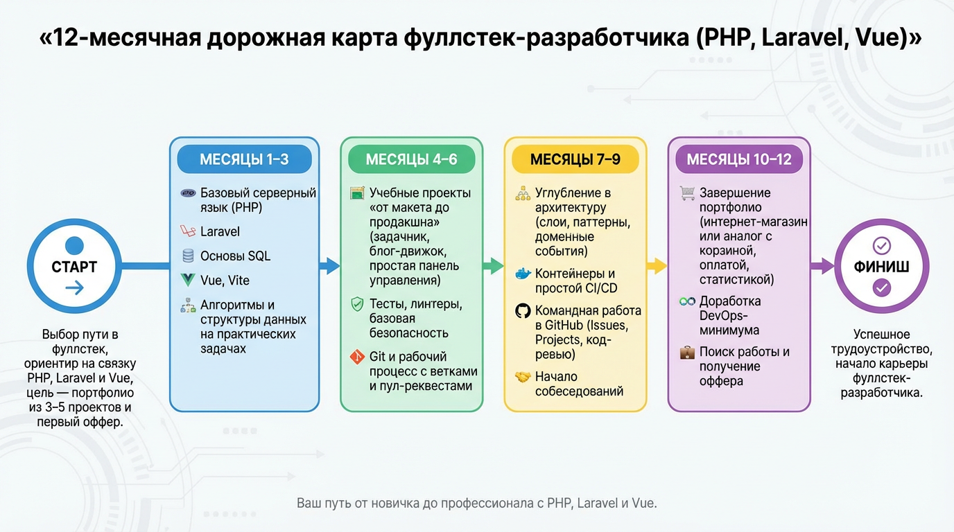 Дорожная карта фуллстак-разработчика